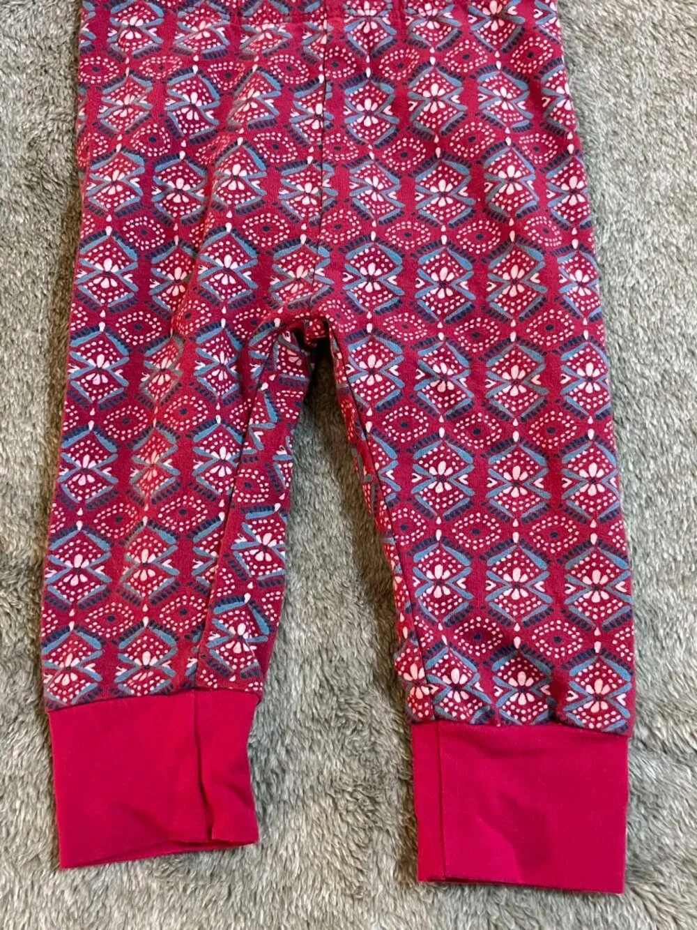 Pact Baby 2Pc Outfit Set 3-6 Months Organic Cotton Bodysuit Pants Geometric Pink